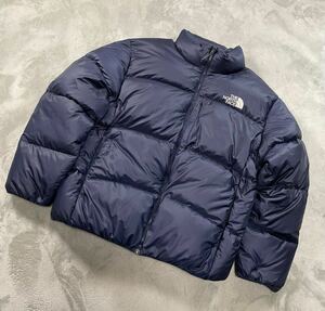 1円　極美品　THE NORTH FACE ザノースフェイス　ダウンジャケット　 XXLサイズ　ネイビー　エコモーション　6542