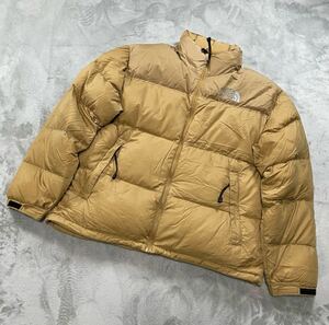 1円　極美品　　ザノースフェイス　THE NORTH FACE ヌプシ　ダウンジャケット　センターロゴ　　キャメル　700フィル　XLサイズ　2013