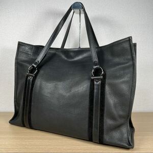 1円　極美品　ワイルドスワンズ　WILDSWANS エディター　EDITOR トートバッグ　ビジネスバッグ　ブラック レザー　3986