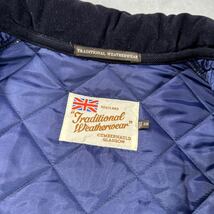 1円　極美品　Traditional Weatherwearトラディショナル ウェザーウェア　38サイズ　ウール　キルティングジャケット ネイビー　1838_画像3