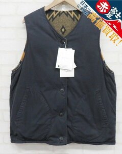 3J3832/未使用品 visvim KORA DOWN VEST 0123205013011 リバーシブルダウンベスト