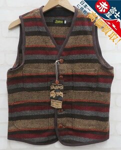 7T9437/未使用品 Dapper's Lot1430 Classical Blanket Border Vest ダッパーズ ブランケットボーダーベスト