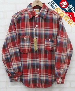 7T9635/未使用品 BOOTLEGGERS N.P.R.SHIRTS 833003 ブートレガーズ チェックヘビーネルシャツ