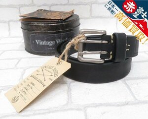 2A7000/未使用品 Vintage Works DH5728 Leather belt ヴィンテージワークス ベンズレザーベルト