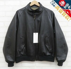 3J3741/未使用品 A.PRESSE Leather Harrington Jacket 23AAP-01-03H アプレッセ レザーハリントンジャケット