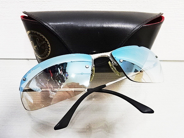 廃盤 人気 美品 RAYBAN RB3183 003/Z1 青 Blue ブルーグラディエントミラー グラデーション レイバン サングラス B'z 稲葉 3179 3186