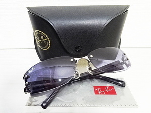 廃盤 正規 人気 美品 レイバン RB3397 004/8G グレーグラデーション グレーストライプ リムレス イタリア ITALY RAYBAN サングラス/RB3396