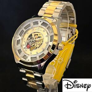 【Disney】ディズニー/INVICTA/新品未使用/ミッキー マウス/メンズ腕時計/男性用/Mickey/激レア/プレゼントに/希少/自動巻/ゴールド色の画像2