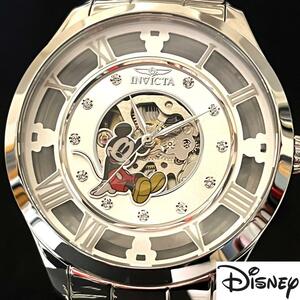 [Disney] Disney /INVICTA/ новый товар не использовался / Mickey Mouse / мужские наручные часы / мужской / в подарок /Mickey mouse/ очень редкий / редкий / серебряный. серебряный цвет 