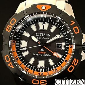 【CITIZEN】展示品特価/プロマスター GMT/メンズ腕時計/シチズン/Promaster/お洒落/オレンジ.ブラック色/プレゼントに/男性用/お洒落/希少