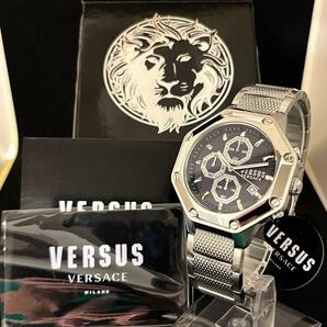 【激レア】Versus Versace/ベルサスベルサーチ/メンズ腕時計/新品/ヴェルサス ヴェルサーチ/八角形/プレゼントに/男性用/シルバー色/希少の画像10
