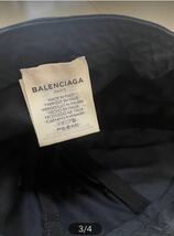 美品　保存袋付　BALENCIAGA 金具タイプキャップ 帽子 ブラック 男女兼用 黒_画像3