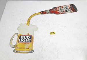 5195A24 ブリキ看板 バドワイザー BUD LIGHT ビール アンティーク 昭和レトロ