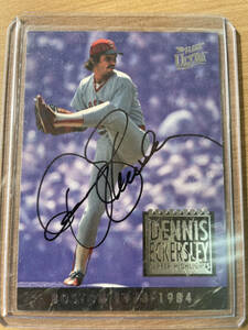 名作　1993 Fleer Ultra 'Dennis Eckersley Career Highlights Auto' デニスエカーズリー直筆サイン入りカード