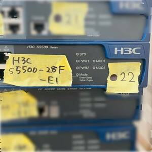 ●22【通電OK】H3C S5500-28F-EI Ethernet switch ネットワーク インターネット 回線 通信機器 機材 拡張 イーサネットハブ