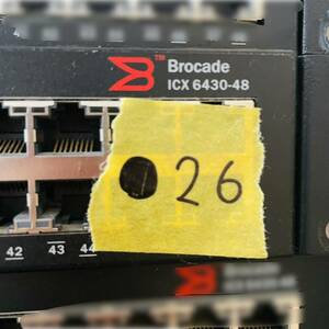 ●26【通電OK】Brocade ICX 6430-48 Switch ネットワーク ハブ インターネット 回線 通信機器 機材 48ポート Ethernet イーサネット