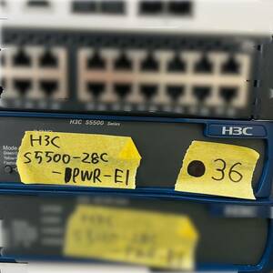 ●36【通電OK】H3C S5500-28C-PWR-EI Gigabit Ethernet Switch ネットワーク インターネット 回線 通信機器 機材 拡張 イーサネット