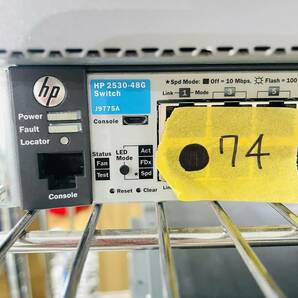 ●74【通電OK】HP 2530‐48G switch ヒューレット・パッカード J9775A ネットワーク ハブ インターネット スイッチ 回線 通信機器 機材の画像3