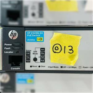 ◎13【通電OK】HP 2520G‐24 PoE Switch J9299A ヒューレットパッカード ネットワーク ハブ インターネット 回線 通信機器 機材