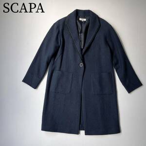 SCAPA Scapa long coat wool coat outer blouson jacket lady's 