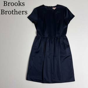 新品　Brooks Brothers ブルックスブラザーズ ドレス　半袖ワンピース 光沢　未使用　タグつき レディース