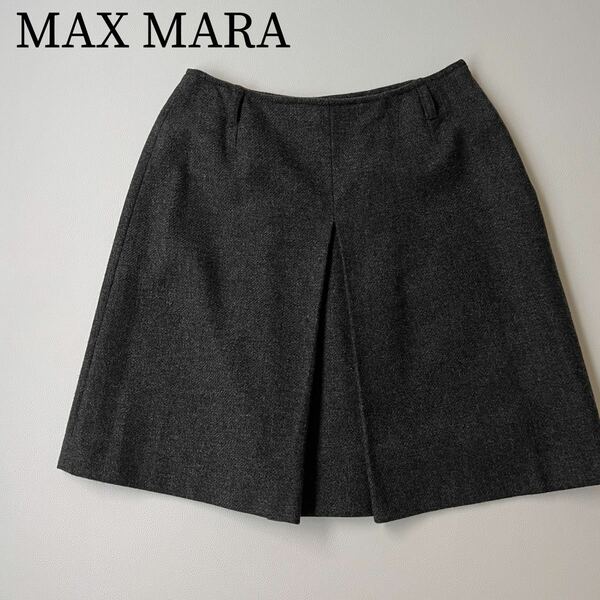 美品　MAX MARA MAX&Co マックスアンドコー　フレアスカート 膝丈スカート　高品質 ダークグレー　ヴィンテージ　vintage レディース