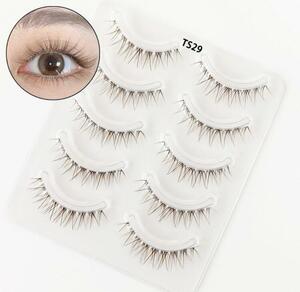  Cross wi Spee natural false eyelashes make-up attaching .5 pair Brown new goods 
