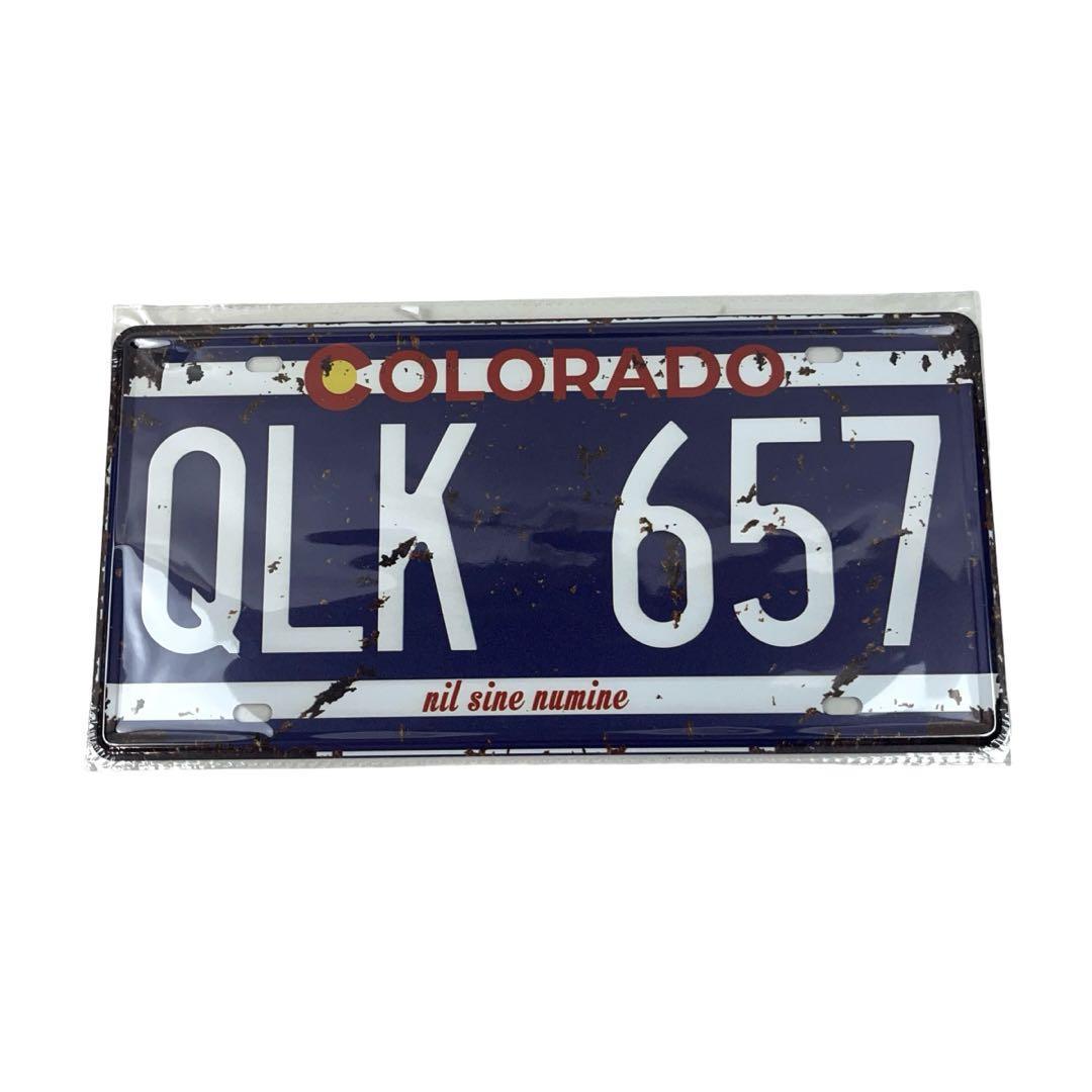 アンティーク風 ナンバープレート 看板 レトロ アメリカ雑貨 壁飾り QLK