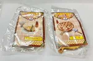 リーメント　ファミレス2 ピザ　クラブハウスサンド　ぷちサンプル　ミニチュア　料理　タバスコ　食玩　サンドイッチ