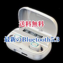 # Bluetooth5.3 ワイヤレス イヤフォン 防水 HiFiステレオ ヘッドセット ヘッドホン モバイルバッテリー ハンズフリー イヤホン_画像1