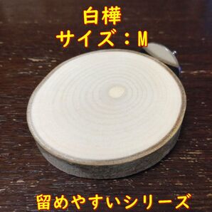 留めやすい丸太切り株の止まり木(白樺)(TOY-08-022) TМ