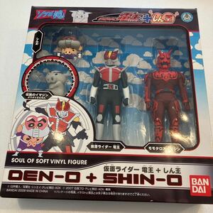 新品未開封『ソフビ魂 仮面ライダー電王 VS しん王』フィギュア クレヨンしんちゃん モモタロス ぶりぶりざえもん 伝説のイマジン