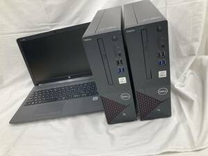 HP 250G7　Notebook COREi5 中古品　DELL Vostro COREi3 中古品2台　3台セット