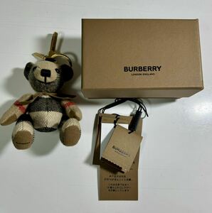 【美品】BURBERRY バーバリー ノバチェック トーマスベア くま キーホルダー キーリング チャーム ブラウン