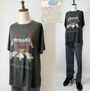 ★80s USA製 XL コピーライト有 傑作 ビンテージ METALLICA 1987 メタリカ MASTER OF PUPPETS マスターオブパペッツ バンド ロックTシャツ