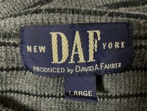 ★【名作 マイナーブランド 暖かいインナー】ビンテージ コリア製 DAF NEW YORK クルーネック ボーダー サーマル ロンT Tシャツ L 長袖_画像7