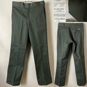 ★【ニカラグア製 ダークグリーン】レア ビンテージ Dickies ディッキーズ 874 OG ワーク チノパンツ ストレート W31×L32 USED品