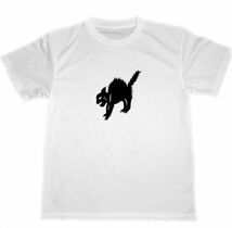 黒猫　切り絵　ドライ　Tシャツ　グッズ_画像1