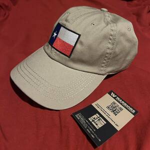 オペレーターキャップ　カーキ　テキサス旗　中古保管品　ウォリアーズ　刺繍ロゴ キャップ 野球帽 