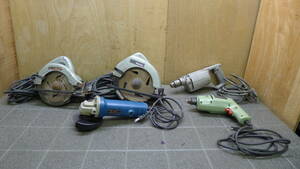 AA468 電動工具5点まとめて[makita 5800N-A][makita 6400B][HOMETOOL AG-4][Rockwell 4030J1][日立 C6BA2] 現状品 動作OK/140