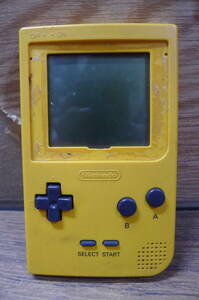 BB039 Nintendo/任天堂 ゲームボーイポケット本体 MGB-001 黄色 イエロー GB ゲームボーイ レトロゲーム ジャンク品/60