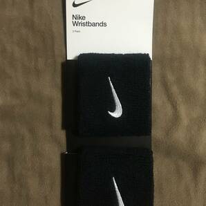 【 送料無料です！!・希少な未使用品！】★NIKE ナイキ◇リストバンド◇2個セット/約H67×W75mm/ブラック/ホワイトロゴ★