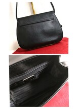 極美品 PRADA サフィアーノ ショルダーバッグ トートバッグ ゴールド ブラック レザー ヴィンテージ 美品 プラダ_画像8