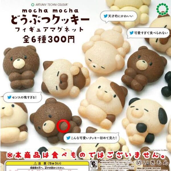 どうぶつクッキー フィギュアマグネット くま ガチャガチャ