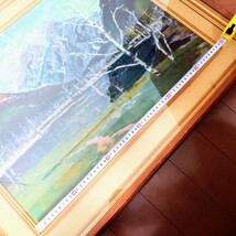 油彩 絵画 YAMAMOTO 風景画 油絵 美術 アンティーク インテリア アート_画像6
