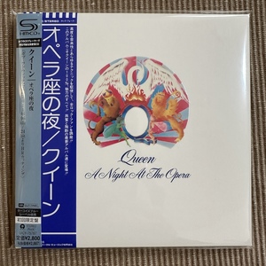 極美品 稀少 即決 紙ジャケ Queen クイーン「オペラ座の夜」高音質 SHM-CD HRカッティング（176.4kHz/24bit） 2013年発売 帯2種付