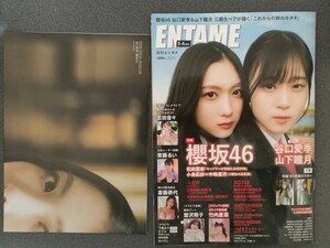 ＥＮＴＡＭＥ　（エンタメ）　2024年3月・4月合併号　谷口愛季・山下瞳月（櫻坂46）志田音々 下尾みう　 蟹沢萌子　竹内星菜 天木じゅん