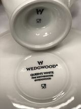 WEDGWOOD/ウェッジウッド　Queen's White　デミタスカップ&ソーサー（2客）中古　長期保管品　ペア　コーヒーカップ　可愛い　お洒落_画像9