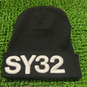 sy32 by SWEET YEARS ニットキャップ 7142-3 BLACKWHITE