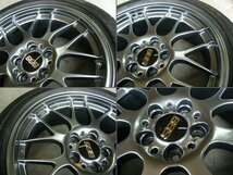 BBS RG-R アルミ 8J/9J OFF40/42 PCD114.3-5H 225/45R18 255/40R18 BRIDGESTONE POTENZA＆REGNO タイヤ 4本セット P3527_画像4